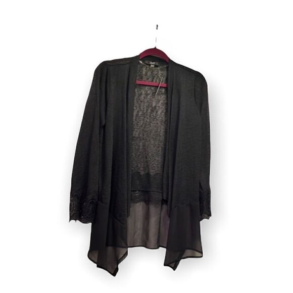 Avec Lace Front Open High Low back cardigan - Picture 1 of 4